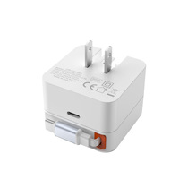 Pengisi Daya Jam Tangan Pintar 30W Dual Type-C PD Pengisian Cepat, Laris Manis Lintas Negara, dengan Kabel Lipat dan Dapat Ditarik, Bersertifikasi UKCA