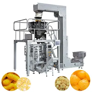 Engineers available Bi-colors puffed snack food making machine baked corn snack equipment packing machines