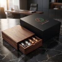 Boîte à capsules de café en bois Landy, support de rangement pour dosettes Nespresso, base de machine à café de bureau, vente en gros