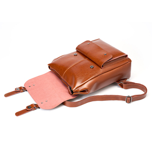 Sac à <span class=keywords><strong>Dos</strong></span> Femme Rétro Cuir Véritable Sac Scolaire Pour Femmes Ordinateur Sac Épaule Fabrication Gros Marque Personnalisée - Product Image 4