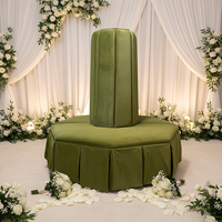 Canapé rond en velours vert Heywood pour événements de mariage et utilisation comme mobilier de mariage