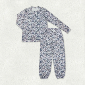 Ensemble de vêtements de sport pour femmes adultes, haut camouflage gris avec poches, pantalon de jogging, yoga - Product Image 3