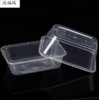 Boîte en plastique PP transparente jetable en gros avec couvercle pour aliments pour bébés, pain et emballages alimentaires à emporter