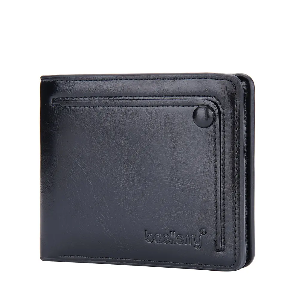 Baellerry 2023 Classic Men's Short Style PU Leather Fossil Card wallets For Men,Male coin purse Card Holder Case