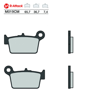 Plaquettes de frein moto R-Attack M019CM carbone-céramique arrière homologuées R90 - Product Image 1