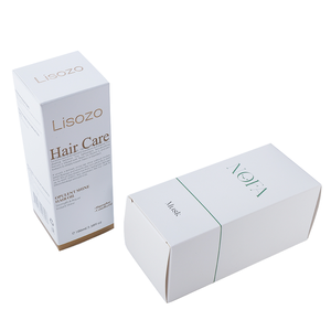 Boîtes cosmétiques rigides en carton gaufré personnalisées avec logo imprimé, écologiques, pour vernis à ongles, huile, shampoing, parfum, soins capillaires - Product Image 1