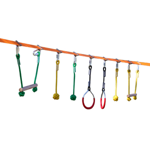 Kids Swinging Course Set Bars Fists Slackline Gym Rings Wood Monkey Bars Hanging Obstacle Course Set ninja slackline