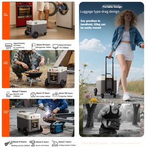 สถานีไฟฟ้าพกพา 1000W-8000W สำหรับใช้งานกลางแจ้ง AC 110V 220V แบตเตอรี่ลิเธียมไอออน Lifepo4 สถานีพลังงานแสงอาทิตย์แบบพกพา พาวเวอร์แบงค์สำหรับตั้งแคมป์ - Product Image 5