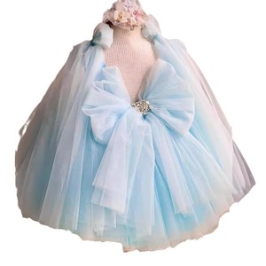 Vestido de Princesa <span class=keywords><strong>Lolita</strong></span> 2026, Nuevo Estilo Floral, Falda Larga con Volumen, Vestido de Cumpleaños para Niñas de Un Año - Product Image 5