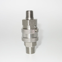 Naiwo Coupleur rapide sans valve Connecteur rapide en acier inoxydable 304 hydraulique droit à travers les raccords à déconnexion rapide