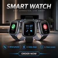 Montre connectée senior à succès avec appel vidéo SOS, suivi de santé, rappel de médicaments, 4G Android 8, GPS pour personnes âgées