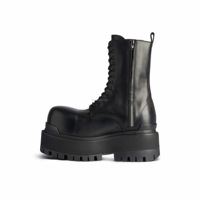 Bottes de neige unisexe en cuir de luxe, style usé, avec semelle surdimensionnée de 80 mm, bout extra rond, pour homme et femme, modèle géant