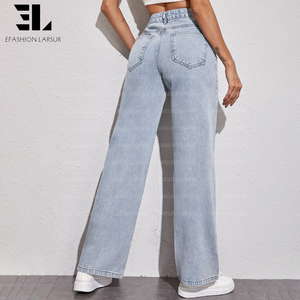 LARSUR Xintang Guangzhou China, Fabricante y Proveedor de Pantalones <span class=keywords><strong>Vaqueros</strong></span> de Mezclilla, Mayoristas, Jeans Clásicos Rectos para <span class=keywords><strong>Mujer</strong></span> - Product Image 3