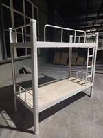 Lit superposé moderne en métal robuste avec escalier et armoire, lit de dortoir avec bureau et tiroirs de rangement pour appartement