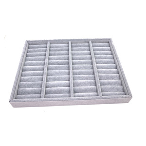 Khay Trưng Bày Vòng Tay 40 Ngăn Sang Trọng Tùy Chỉnh Khay Trang Sức Nhung Đen Đỏ Xám Cho Quầy - Product Image 1