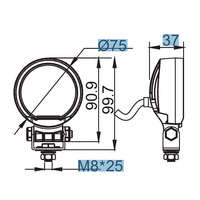 20W DC 12V 24V lampe de travail LED de voiture pour camion tracteur tout-terrain SUV 4x4 projecteur