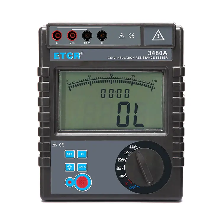 ETCR3480A Động Cơ Điện 2500Volt Cách Điện Thử Nghiệm Cách Điện Cách Điện Tester Multimeter Cho Cáp