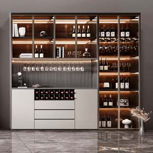 Custom Made Luxury Custom High End Furniture Home bar Glass Wine Display Living Room Furniture Modern Wine Glass Cabinet - Product Image 1