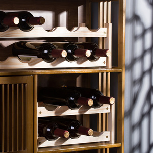 Estante para vino, armario de madera de bambú, 10 botellas, bodega, estantes de almacenamiento, estante para botellas de vino, soportes de exhibición, soporte para <span class=keywords><strong>accesorios</strong></span> de Bar - Product Image 2