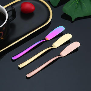 Cuchillo de mantequilla francés Moonlight, acero inoxidable, PVD, Occidental, para servir comida, Jam, <span class=keywords><strong>queso</strong></span>, superventas - Product Image 2