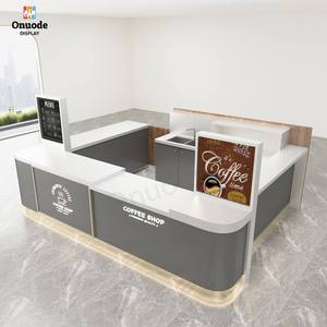 Hot Selling Luxury Coffee Shop Counter <b>Bar</b> with <b>LED</b> <b>Lighting</b> and Eco-Friendly Design for Cafe Shops - Product Image 6