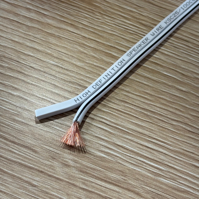 16AWG Pure Copper Stereo Audio Speaker Cable PVC Jacket Flexible Twin Parallel Design Made in China, 100M Roll
