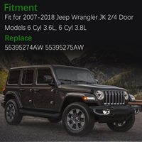 2 pièces 55395275AW Joint d'étanchéité complet de garniture de porte avant gauche et droit pour Jeep Wrangler JK 2/4 portes 2007-2018