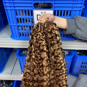 Capelli Umani Vietnamiti 100% Non Trattati per Intrecciare, Extension di Capelli Ricci Birmani con <span class=keywords><strong>Piume</strong></span>, Prezzo all'Ingrosso - Product Image 2