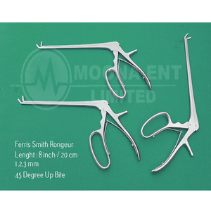 Rongeurs Ferris Smith de qualité supérieure, longueur 8 pouces, à mâchoires courbées à 45 degrés, en acier inoxydable, instruments chirurgicaux réutilisables - Product Image 5