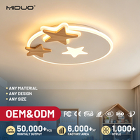 Plafonnier LED Rond Original Creative Stars pour Chambre d'Enfant, Salon, Intérieur, avec Fonction de Variation d'Intensité via l'Application Tuya