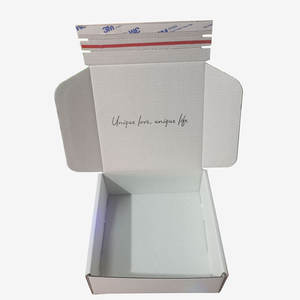 カスタムロゴ白段ボールセルフシーリング配送ボックス - Product Image 4