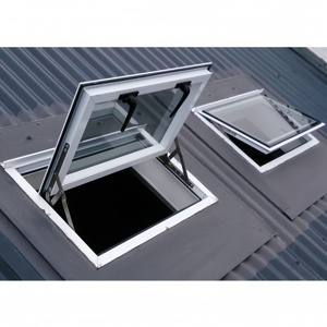 Fenêtre en aluminium personnalisée d'impact d'ouragan lucarne fenêtres auvent en verre trempé ouverture automatique vente de toit de lucarne électrique - Product Image 2