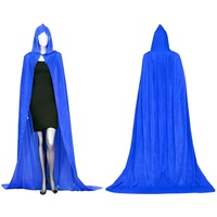 Cape à capuche longue en velours pelucheux multicolore pour Halloween, déguisement de vampire ou sorcière, pour adultes, unisexe