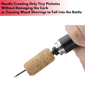Ouvre-bouteille à pression <span class=keywords><strong>d</strong></span>'<span class=keywords><strong>air</strong></span> moderne Couteau caché et <span class=keywords><strong>extracteur</strong></span> de liège à aiguille en acier inoxydable - Product Image 3
