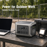 Station d'alimentation portable 2500W 1920Wh LiFePO4 et panneau solaire pliable 600W - Système d'énergie solaire rechargeable pour les voyages en camping-car