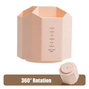 Organisateur de bureau de style japonais, rangement multifonctionnel pour bureau, porte-stylos rotatif en PP - Product Image 4