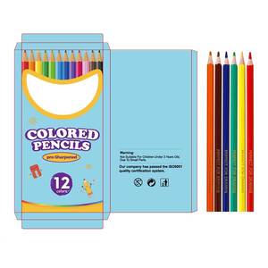 Crayons de dessin professionnels <span class=keywords><strong>Q2000</strong></span> personnalisés avec logo, hexagonaux, promotionnels, pour étudiants, 12 couleurs, mine non soluble - Product Image 5
