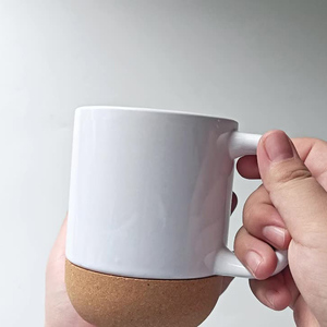 DD4621 Logo personnalisé 11oz tasses en céramique Sublimation blancs bière café en gros coloré os tasses en céramique avec Base en <span class=keywords><strong>bois</strong></span> - Product Image 3