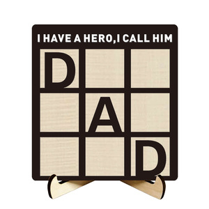 Patrón personalizado Personalización Día del Padre Foto de madera Decoración de escritorio Regalo para papá Decoración del hogar - Product Image 2