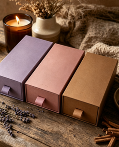 Boîte cadeau à tiroir coulissant rigide, boîte d'emballage en papier multi-usages, boîte cadeau de luxe avec logo personnalisé pour bijoux, parfums, bougies - Product Image 1