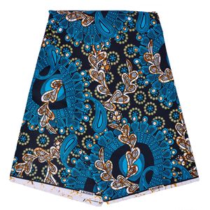 Tissu Wax Grand Imprimés Ankara 100% Coton Tissus Africains Six <span class=keywords><strong>Yards</strong></span> - Product Image 2