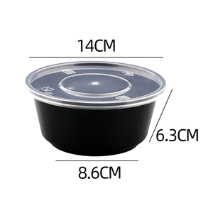 Cold Noodle Bowl With Lid 700Ml Transparent <b>Round</b> Takeaway Packaging <b>Box</b> Thickened Tableware - Product Image 5