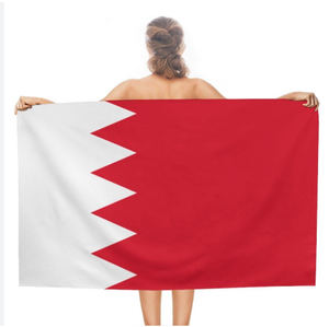 2025 gran oferta productos de verano Bandera de Bahrein fútbol deportes Fitness gimnasio toalla piscina playa toalla - Product Image 1