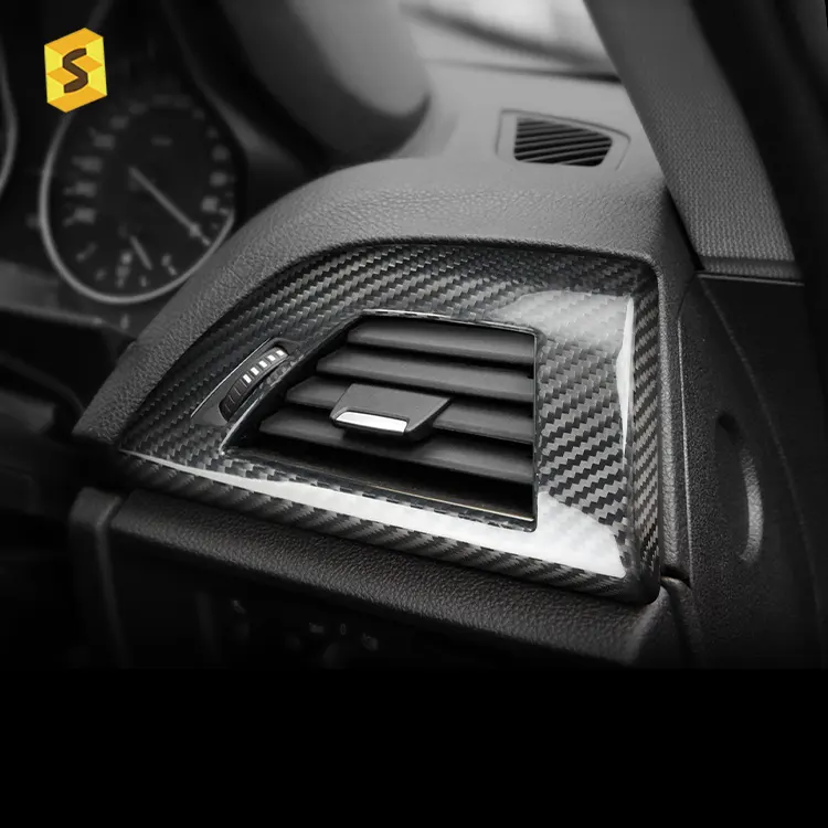 ES Car Interior Accessories F20 F21 F22 Carbon Fiber Vent Panel Frame