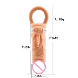 Sperma Ring wieder verwendbares Silikon sperren Realistische Dildo Penis Ärmel Drachen Magie Kondom mit Verlängerungen Cock Tpe Penis Ärmel - Product Image 2