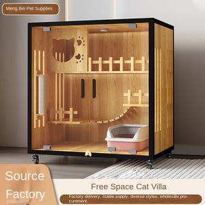 บ้านแมวไม้หลายชั้นในร่ม พร้อมคุณสมบัติระบายอากาศ กันน้ำ และให้ความอบอุ่น ดีไซน์สวยงามสำหรับทุกฤดูกาล ใช้ในบ้าน - Product Image 5