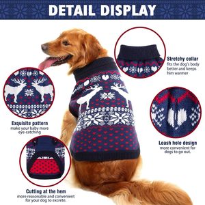 Chandail de Noël tricoté sur mesure par OEM pour chien moche Tenues pour animaux de compagnie Argyle Manteau de Noël par temps froid pour chats chiens - Product Image 2
