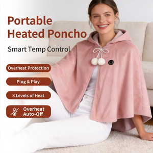 Châle chauffant à capuche pour le dos, protection contre la surchauffe, <span class=keywords><strong>poncho</strong></span> thermique léger pour le bureau, les voyages, la maison, le travail et la détente - Product Image 1