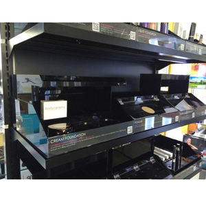 Espositore cosmetico nero Multi-livello personalizzabile in fabbrica ideale per la vetrina dei prodotti di trucco al dettaglio - Product Image 4