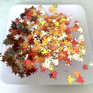 Kerajinan Glitter bentuk daun Maple musim gugur <span class=keywords><strong>Multi</strong></span> warna untuk kerajinan tangan Slime seni Resin seni kuku - Product Image 1